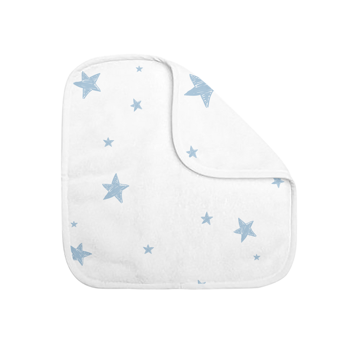 Kushies Terry Washcloth 3pk - Blue/White (A370-B04)