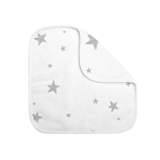 Kushies Terry Washcloth 3pk - Grey Prints/White (A370-G04)