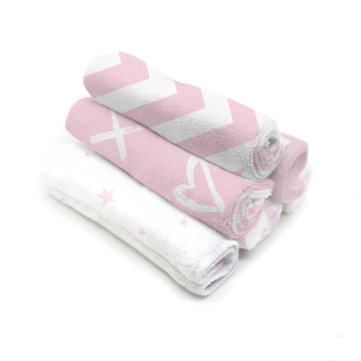 Kushies Wash Cloths 6pk Single Ply - Pink