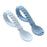 Itzy Ritzy Sweetie Silicone Baby Spoon Fork Set - Blue