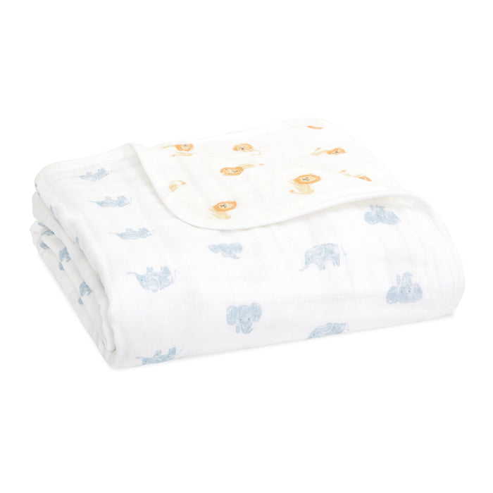 Aden Organic Muslin Dream Blanket - Animal Kingdom