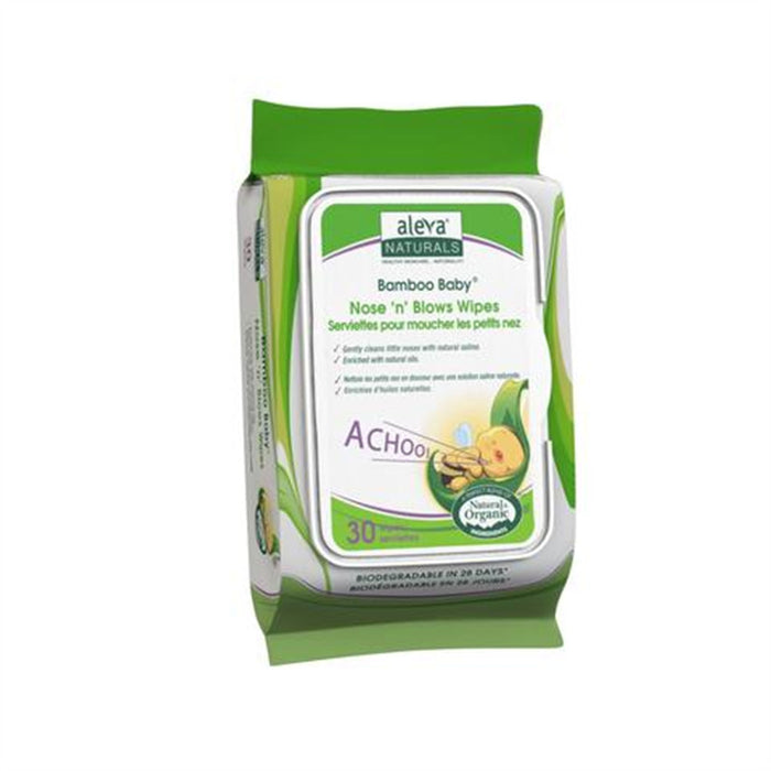 Aleva Bamboo Nose 'n' Blows Wipes 30pk