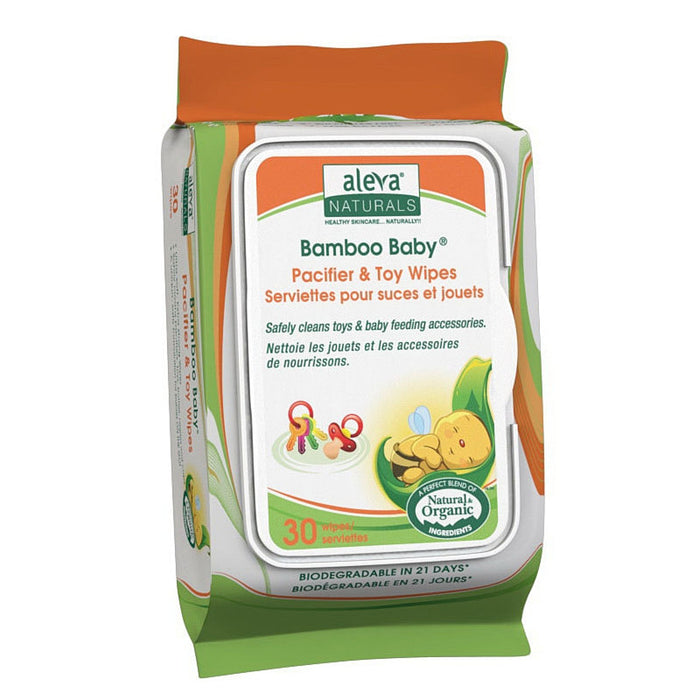 Aleva Bamboo Paci&Toy Wipes 30ct