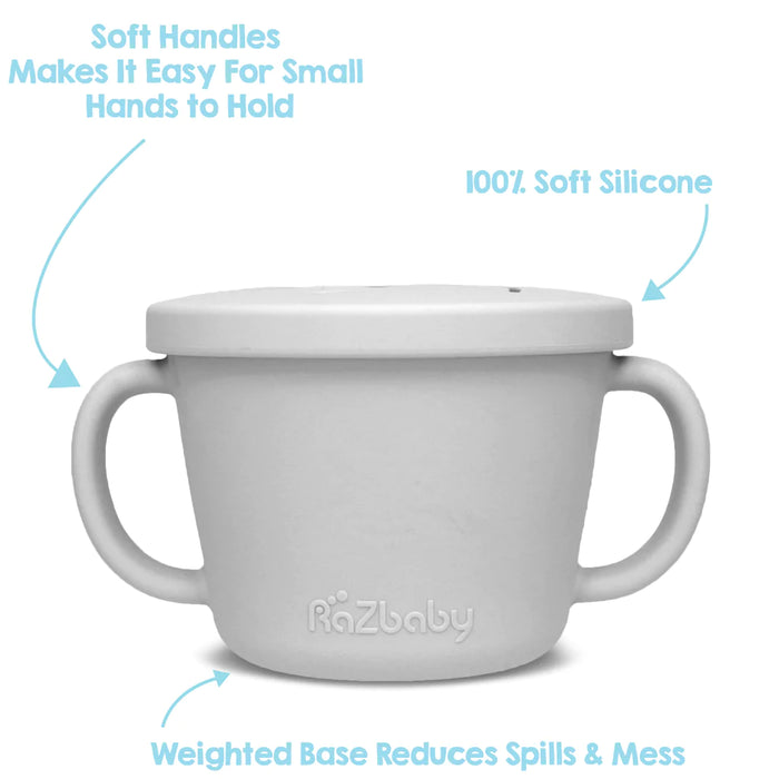 Razbaby Oso-Snack Silicone Snack Cup - Grey