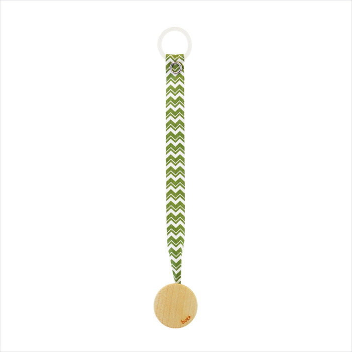 Arboreka Boka Pacifier Holder - Green Chevron