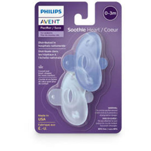 Avent Soothie Heart Pacifier 2pk - Blue/Light Blue