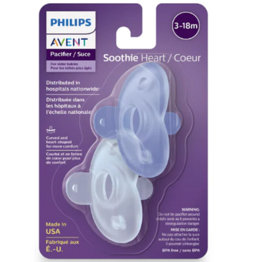 Avent Soothie Heart Pacifier 2pk - Blue/Light Blue