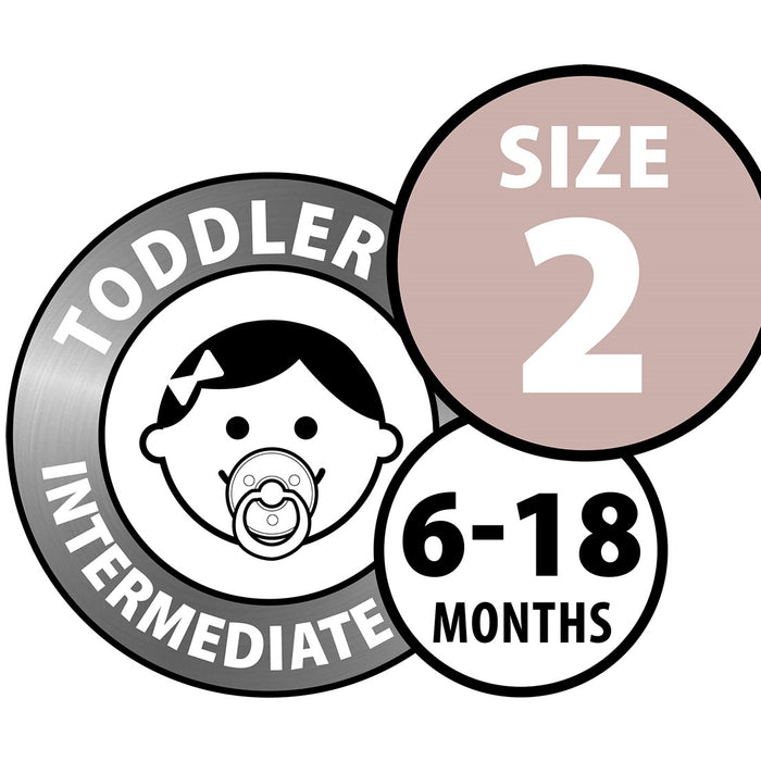 Bibs Pacifier 2pk Baby Pink 6-18m 120290