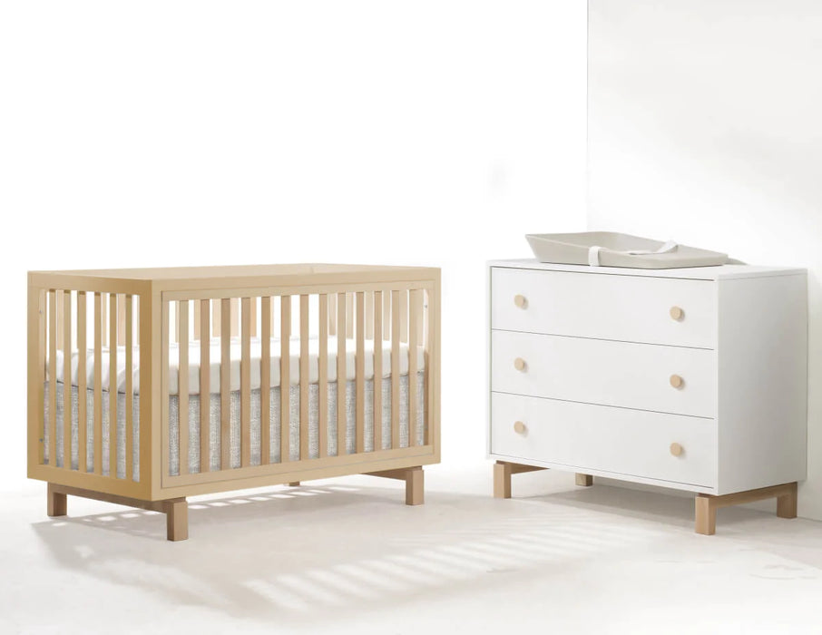 Natart Tulip Bjorn Classic Crib - Natural & Dresser - Natural/White - MARKHAM IN STORE PICKUP ONLY