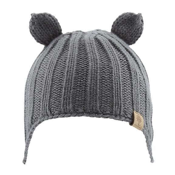 Bedford Knitted Beanie w/ Ear Cover Grey