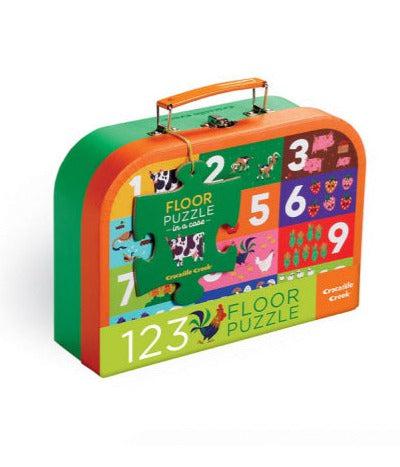 Crocodile Creek 24-Pc Puzzle Case Barnyard 123