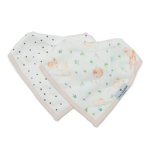 Loulou Lollipop Bandana Bib Set - Bunny Meadow