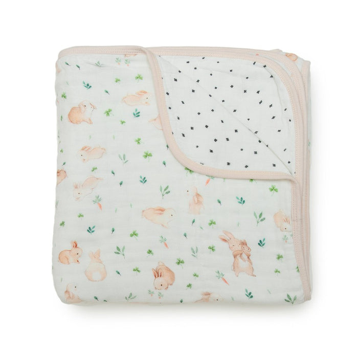 Loulou Lollipop Muslin Quilt Blanket - Bunny Meadow