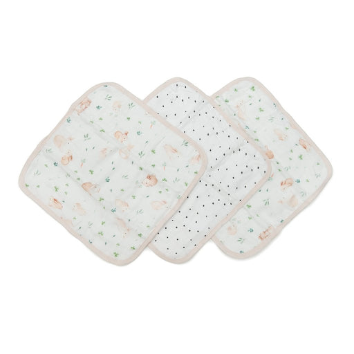 Loulou Lollipop Washcloth 3pk - Bunny Meadow