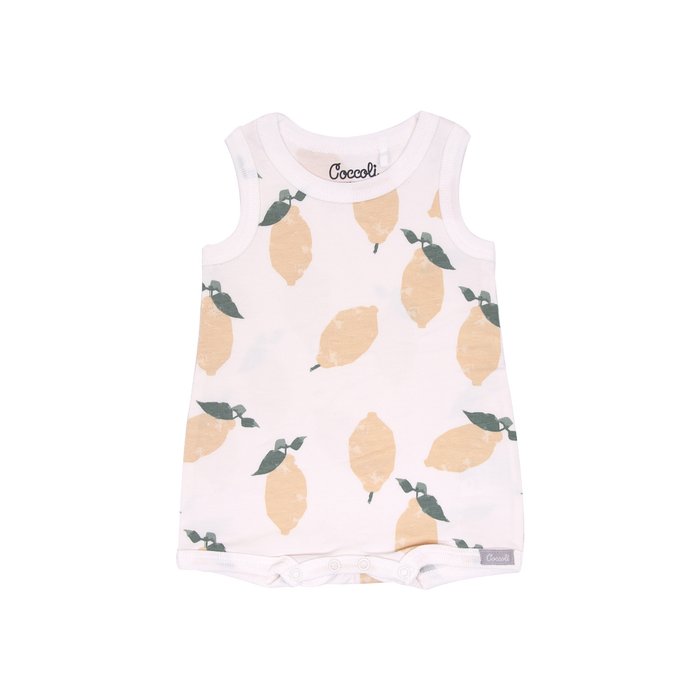 Coccoli Modal Romper - Italian Straw Lemons