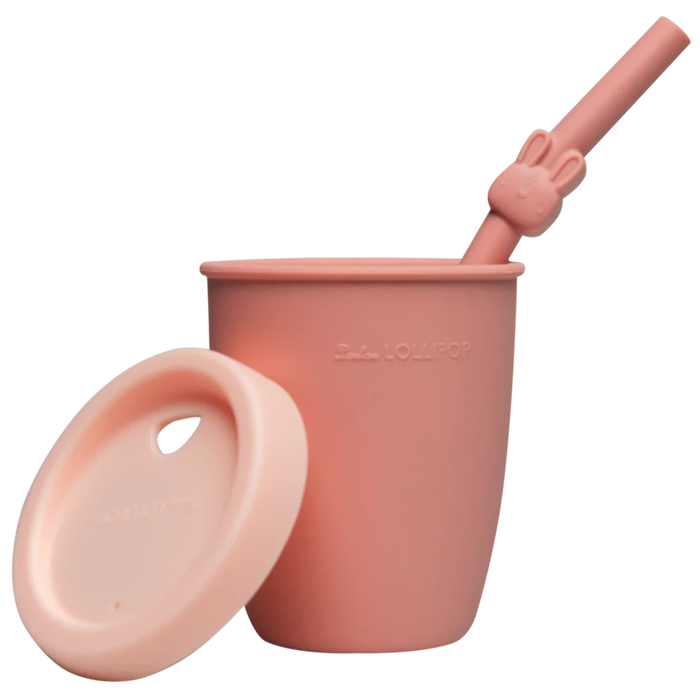 Loulou Lollipop Born To Be Wild Kids Cup with Straw - Bunny