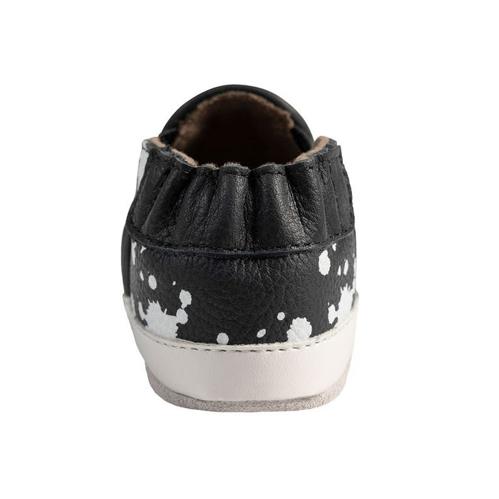 Robeez Soft Soles Shoes Liam Black & White Leather