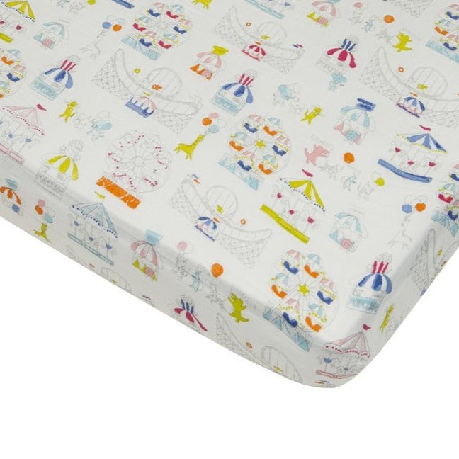 Loulou Lollipop Fitted Crib Sheet - Carnival Fun