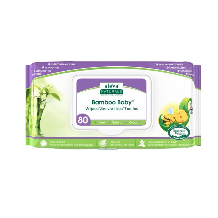 Aleva Bamboo Baby Wipes 80pk