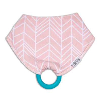 Dr Brown's Bandana Bib w/Teether Herringbone