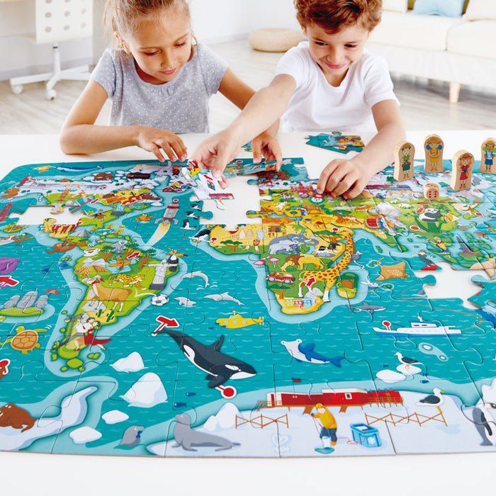 Hape 2in1 World Tour Puzzle&Game E1626