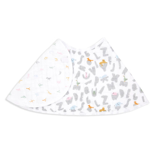 Aden+Anais Essentials Cotton Muslin Burpy Bibs - Alphabet Animals
