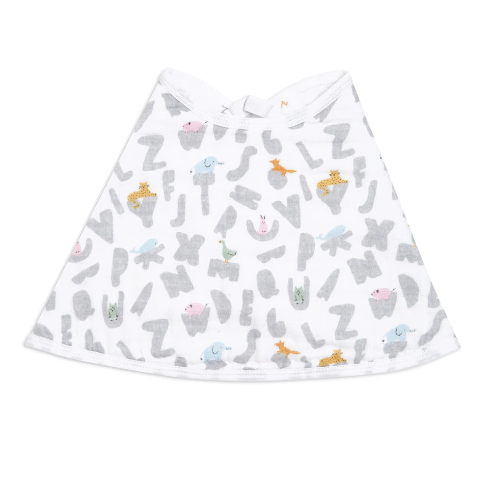 Aden+Anais Essentials Cotton Muslin Burpy Bibs - Alphabet Animals
