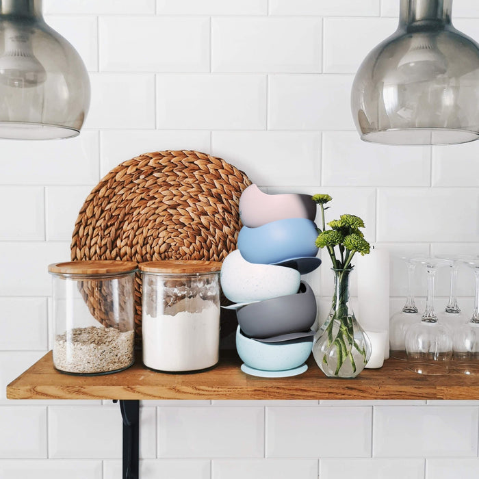 Kushies Siliscoop Bowl & Spoon Set - Rose (F119-ROSE)