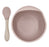 Kushies Siliscoop Bowl & Spoon Set - Rose (F119-ROSE)