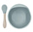 Kushies Siliscoop Bowl & Spoon Set - Seafoam