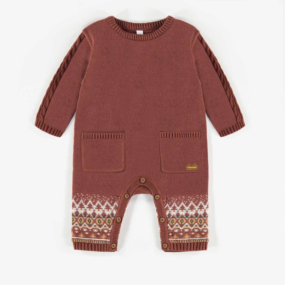 Souris Mini Knit One Piece Brown 12-18M F21L3301L-29