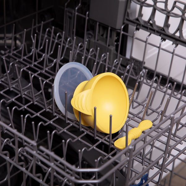 Bumkins Silicone First Feeding Set with Lid & Spoon - Pineapple