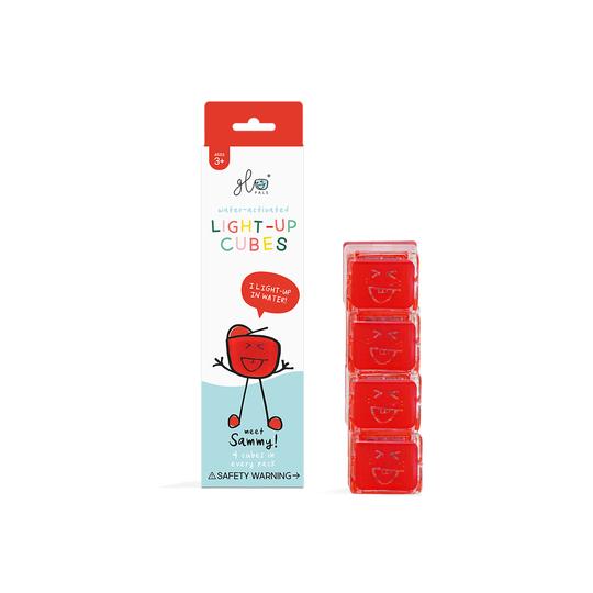 Glo Pals Light up Cubes - Sammy Red (4 Cubes)