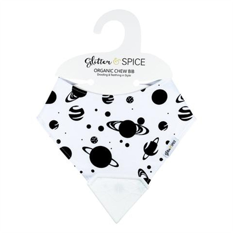 Glitter&Spice Organic Chew Bib Cosmic Planets