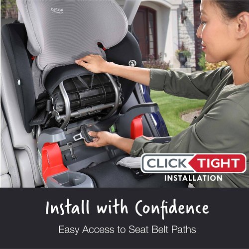 Britax Grow With You ClickTight harness-2-booster car seat - Black Contour Safewash