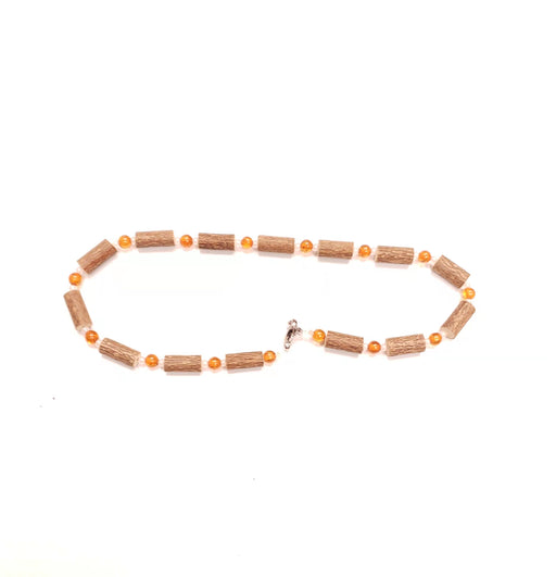 Bienfaits Noisetier/Healing Hazel Amber Teething Necklace-11 Inches - White