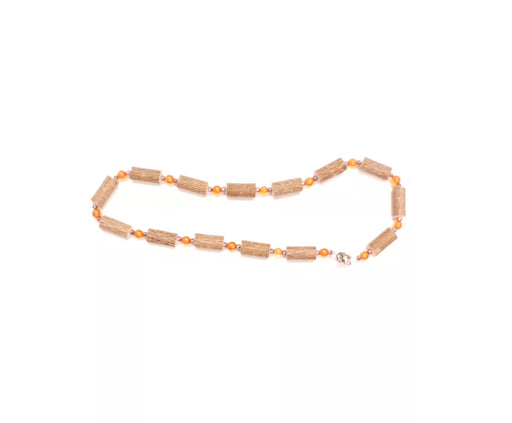 Bienfaits Noisetier/Healing Hazel Amber Teething Necklace-12 Inches - Pink