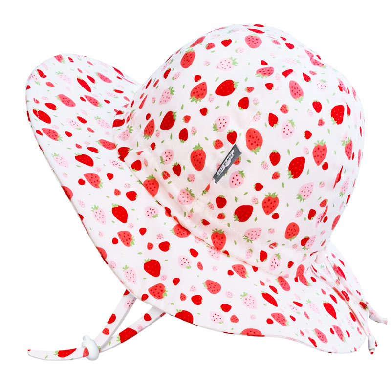 Kids’ Gro-With-Me® Cotton Floppy Hat | Strawberry