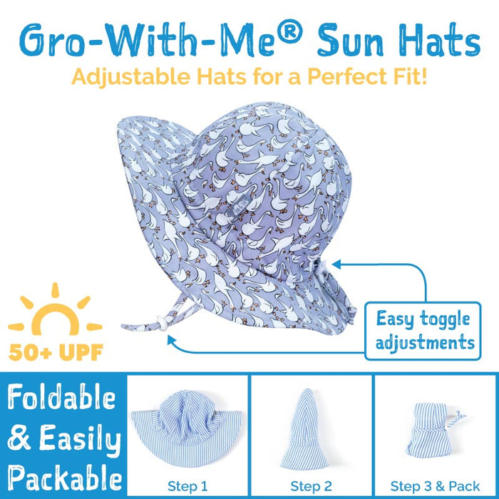 Kids’ Gro-With-Me® Cotton Floppy Sun Hat | Yellow Pineapple
