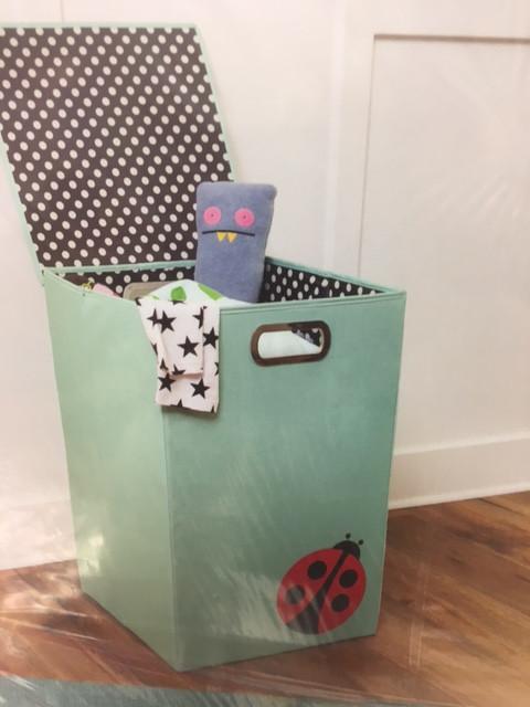 JJ Cole Storage Hamper Girls' Patterns (56cm x 34cm x 34cm) - Ladybug