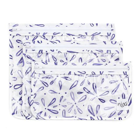 Bumkins Nixi Clear Travel Bags Petals 3pk BK603