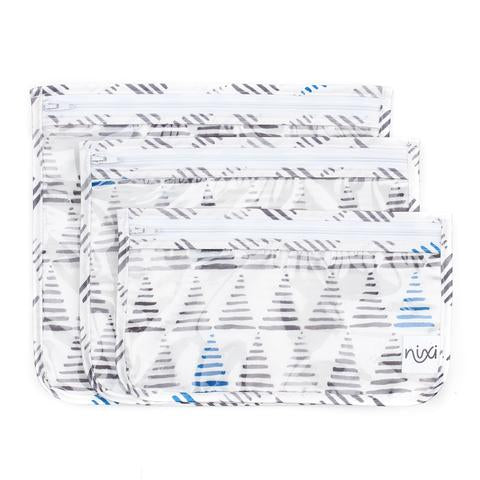 Bumkins Nixi Clear Travel Bags Pyramids 3pk BK604