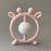 Ali+Oil Giraffe Teether & Rattle Silicone Toy - Pink