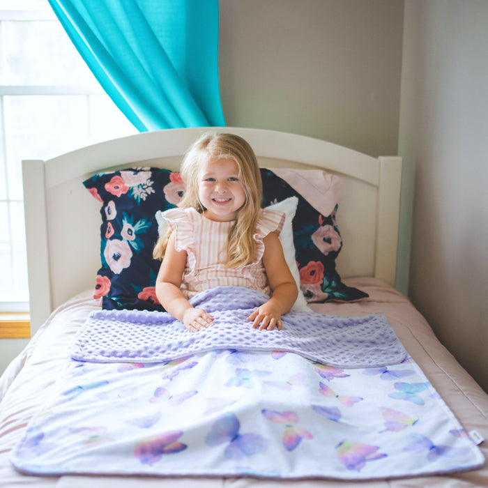 Honey Lemonade Baby & Toddler Minky Blanket - Butterfly
