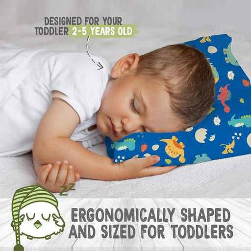 KeaBabies Toddler Pillow with Pillowcase - DinoWorld (KB023-006)