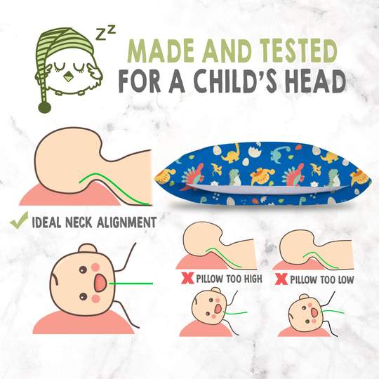 KeaBabies Toddler Pillow with Pillowcase - DinoWorld (KB023-006)