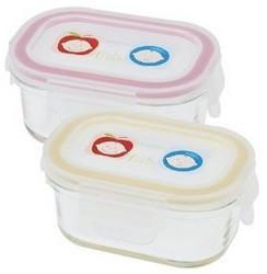 Innobaby Keepin' Glass Baby Food Storage 2PK - Yellow/Pink - CanaBee Baby