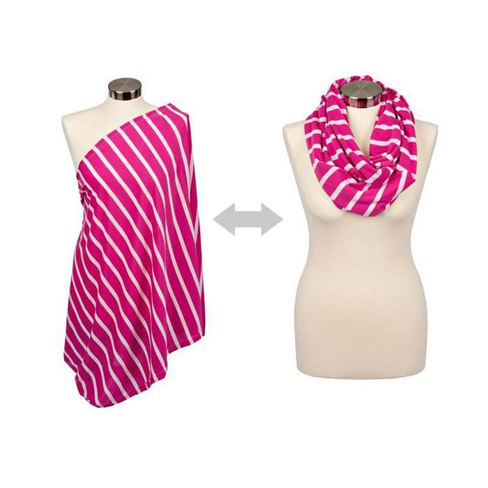 Itzy Ritzy Nursing Happens Nursing Scarf - Pink Stripe - CanaBee Baby