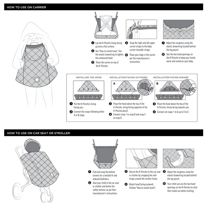 7 AM Enfant K-Poncho Black