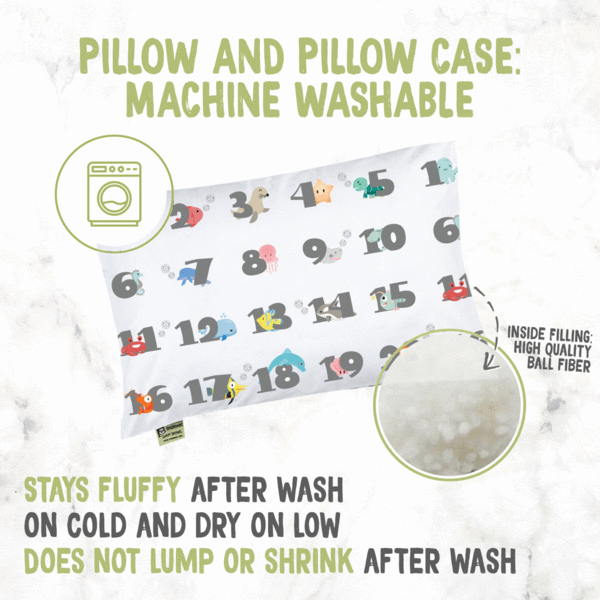 KeaBabies Toddler Pillow with Pillowcase - Kea123